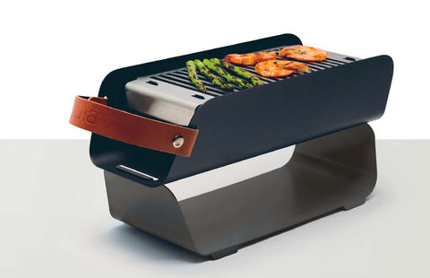 Barbecue de table au charbon de bois UNA - Gris
