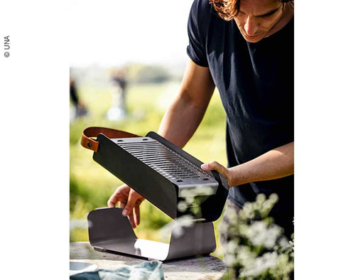 Barbecue de table au charbon de bois UNA - turquoise