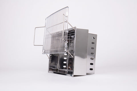 VOYAGE DE VACANCES - Barbecue au charbon de bois en acier inoxydable