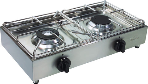 Cuisinière à gaz de luxe en acier inoxydable 30 mbar