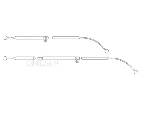 Tirante/asta di supporto del tetto in acciaio 210-255 cm, 3 parti