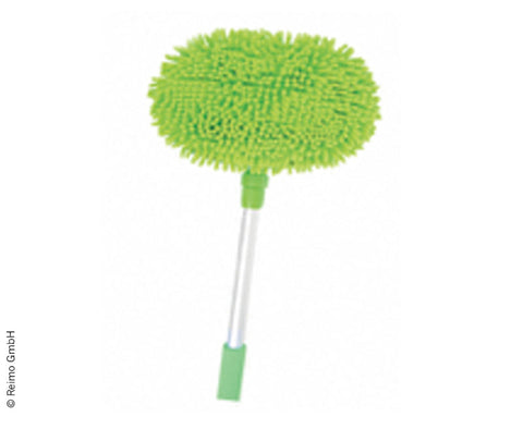 Brosse de lavage télescopique avec tête ronde en microfibre