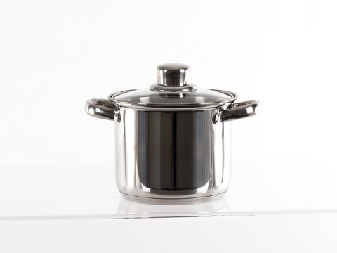 Ensemble de casseroles en acier inoxydable avec couvercle en verre Camp4 - 6 pièces