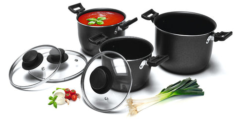 Ensemble de casseroles de camping en aluminium Camp4 3 pièces - 6 pièces