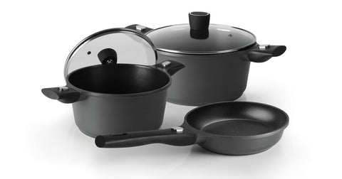 Ensemble de casseroles en aluminium avec revêtement antiadhésif Camp4 - 5 pièces