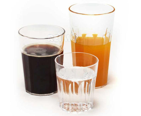 Bicchieri sfaccettati in policarbonato Camp4 630ml