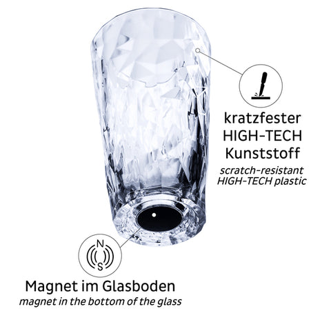 Bicchieri magnetici in plastica LONG DRINK 0,3 l - set da 2