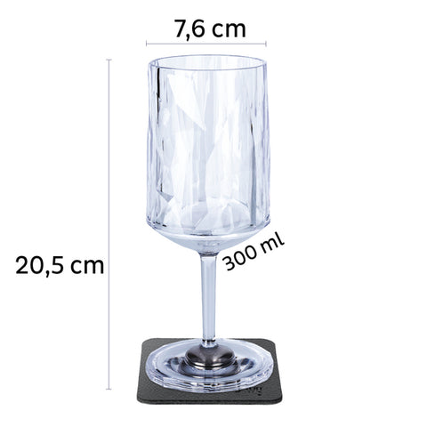 Bicchieri da vino magnetici in plastica da 0,3 l con cuscinetti - set da 2
