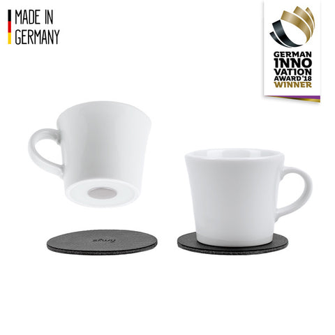 Tazzine da caffè espresso magnetiche in porcellana - set da 2