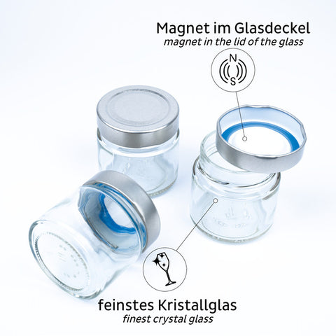 Barattoli gourmet magnetici BLACK & CLASSY - 125 ml