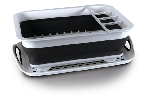 Scolapiatti in silicone - Bianco/Nero