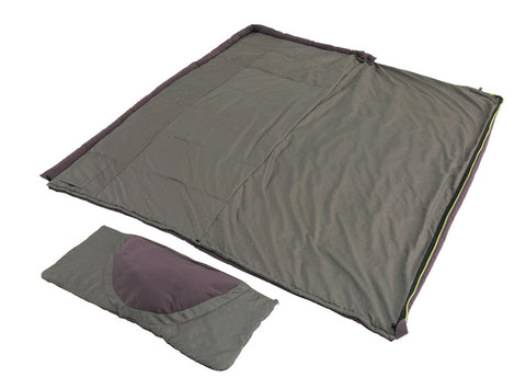 Sacco a pelo Contour Dark Purple, 220x85 cm, cuscino integrato