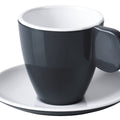 Camp4 Melamin Espresso-Tassen 2er-Set - Anthrazit / Weiß