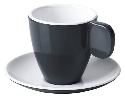 Lot de 2 tasses à expresso en mélamine Camp4 - Anthracite / Blanc
