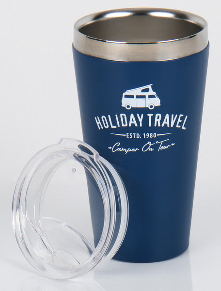 VOYAGE DE VACANCES - Tasse isotherme en acier inoxydable avec couvercle