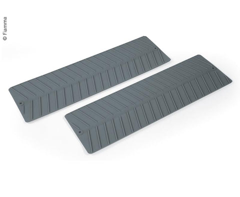 Tappetino antiscivolo Grip (2 pezzi), grigio, 74x22cm