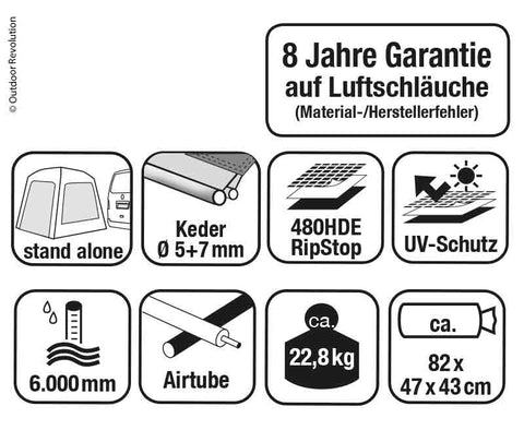 Outdoor Revolution Movelite 1 Busvorzelt - B300xT300 / H180-255cm