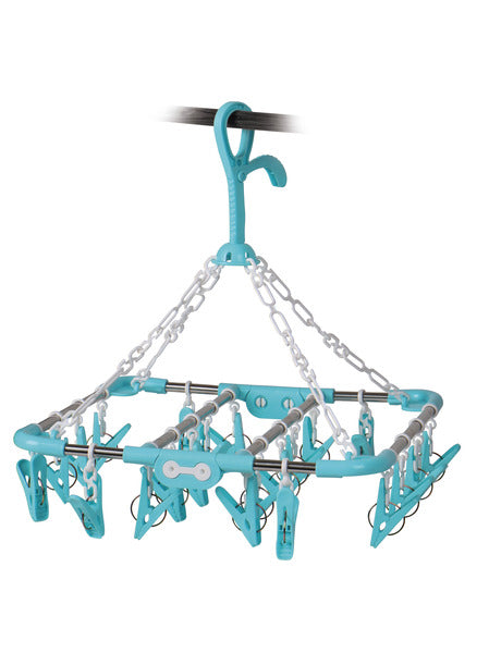 Séchoir à linge Lars 22 clips, bleu clair, 33x29cm