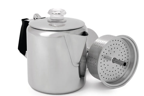 Percolateur, 0,9 l, 6 tasses, acier inoxydable,