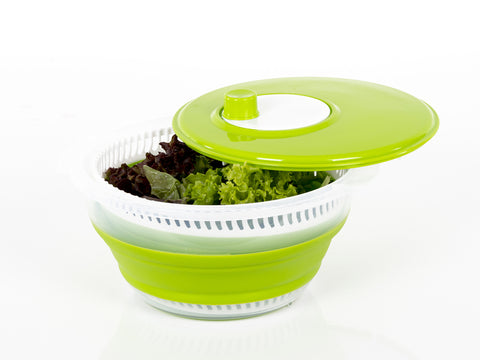 Essoreuse à salade pliable Camp4 avec couvercle - également tamis et bol