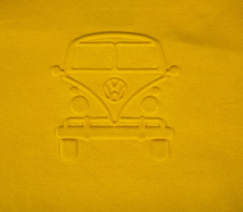 Sweat à capuche VW Bulli, taille S, jaune, 65% coton/35% polyester