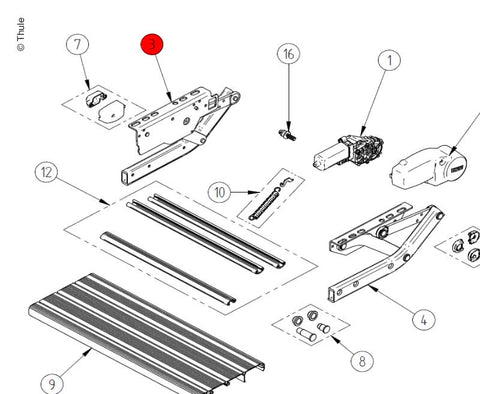 Supporto laterale sinistro ThuleStep V10