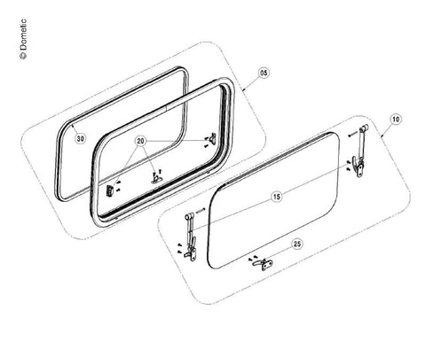 Pannello apribile S7P 800x510mm completo di attacchi