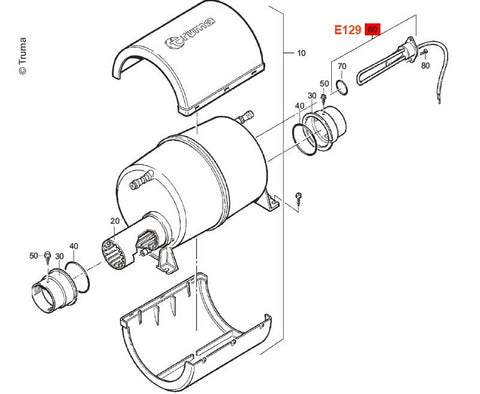 élément chauffant complet avec joint torique