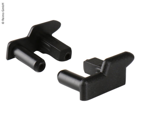Embouts gauche + droit pour rail coulissant de table