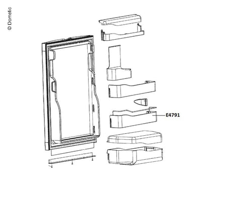 Etagère inférieure L=368mm