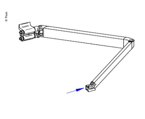 Thule Gelenkarm Endstück links und rechts für Markise Omnistor 5102 / VW 2,6 Meter - Thule Ersatzteilnummer 1500602754