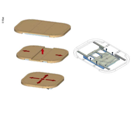 Telaio estraibile con spostamento grigio ghisa
