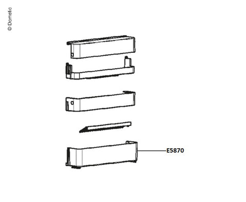 étagère inférieure de porte L=411mm