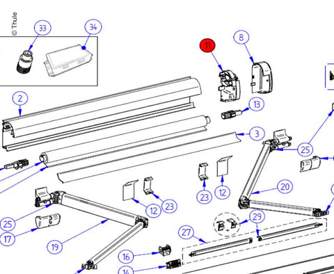 Piastra terminale destra Assy O5200 noi