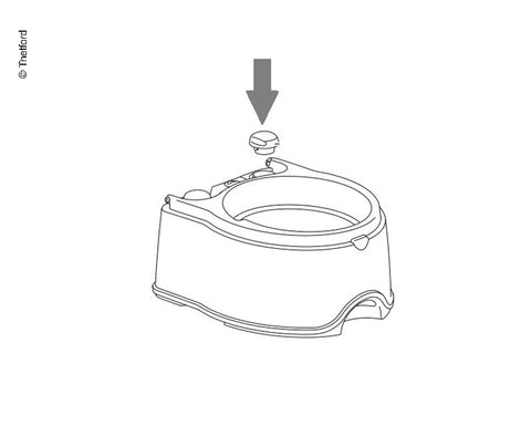 Tappo di riempimento dell'acqua grigio