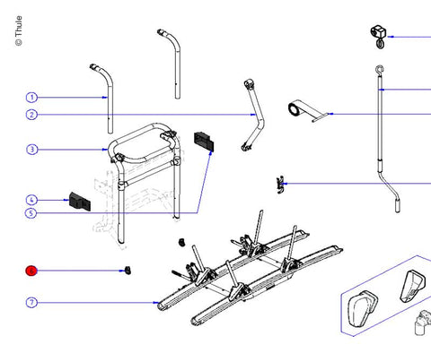 Ferma tubo Thule Lift V16