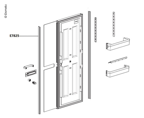 bande de recouvrement de porte noire