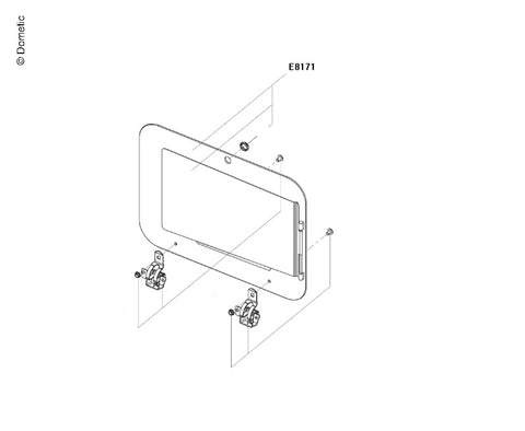 Copertura in vetro per PI8043
