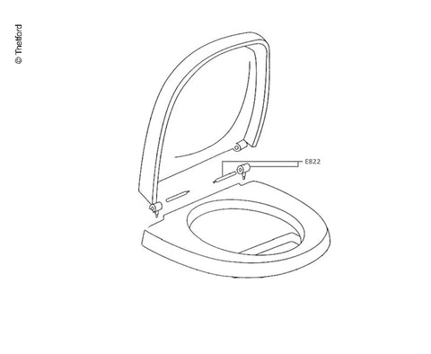 couvercle de toilette à charnière