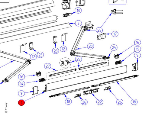 Pannello frontale 5200 3,5m bianco