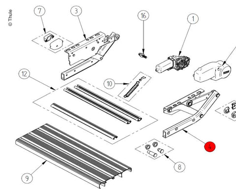 Supporto laterale destro ThuleStep V10