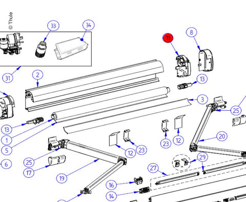 Piastra terminale destra Assy O5200 si