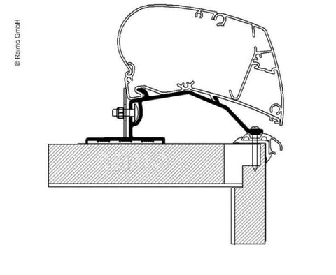Adattatore per montaggio sul tetto della tenda da sole Thule Omnistor