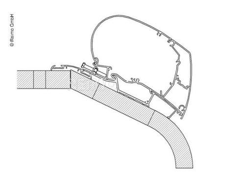 Adattatore per montaggio sul tetto della tenda da sole Thule Omnistor per LMC Liberty TI / TEC