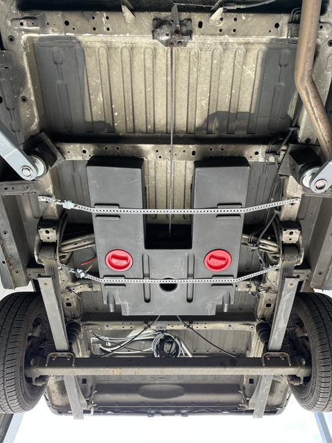 Abwassertank / Grauwassertank für Kastenwagen Fiat Ducato und Baugleiche ab 2006 - 90 Liter in schwarz