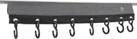Porte-manteaux avec 8 crochets, passepoil et fixation velcro longueur 58 cm