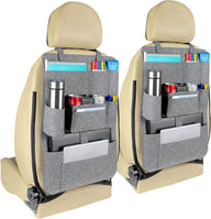 Organizer per seggiolino auto, grigio, feltro