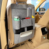 Organizer per seggiolino auto, grigio, feltro