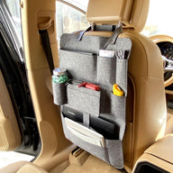 Organizer per seggiolino auto, grigio, feltro