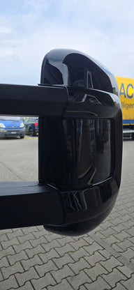 Set di protezioni per specchietti Carbest, nero lucido / versione lunga - Fiat Ducato, Citroen Jumper / Peugeot Boxer